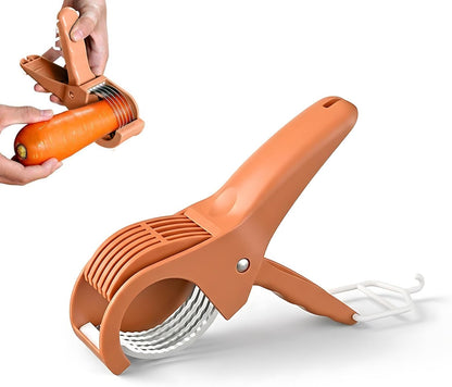 Banana Slicer,Strawberry Slicer,Grape Cutter,Multi-Functional Fruit Slicer,Cucumber Slicer,All-In-One Kitchen Gadget For Fruits & Vegetables Banana Sausages,Cucumbers,Strawberries,Grape(RED)