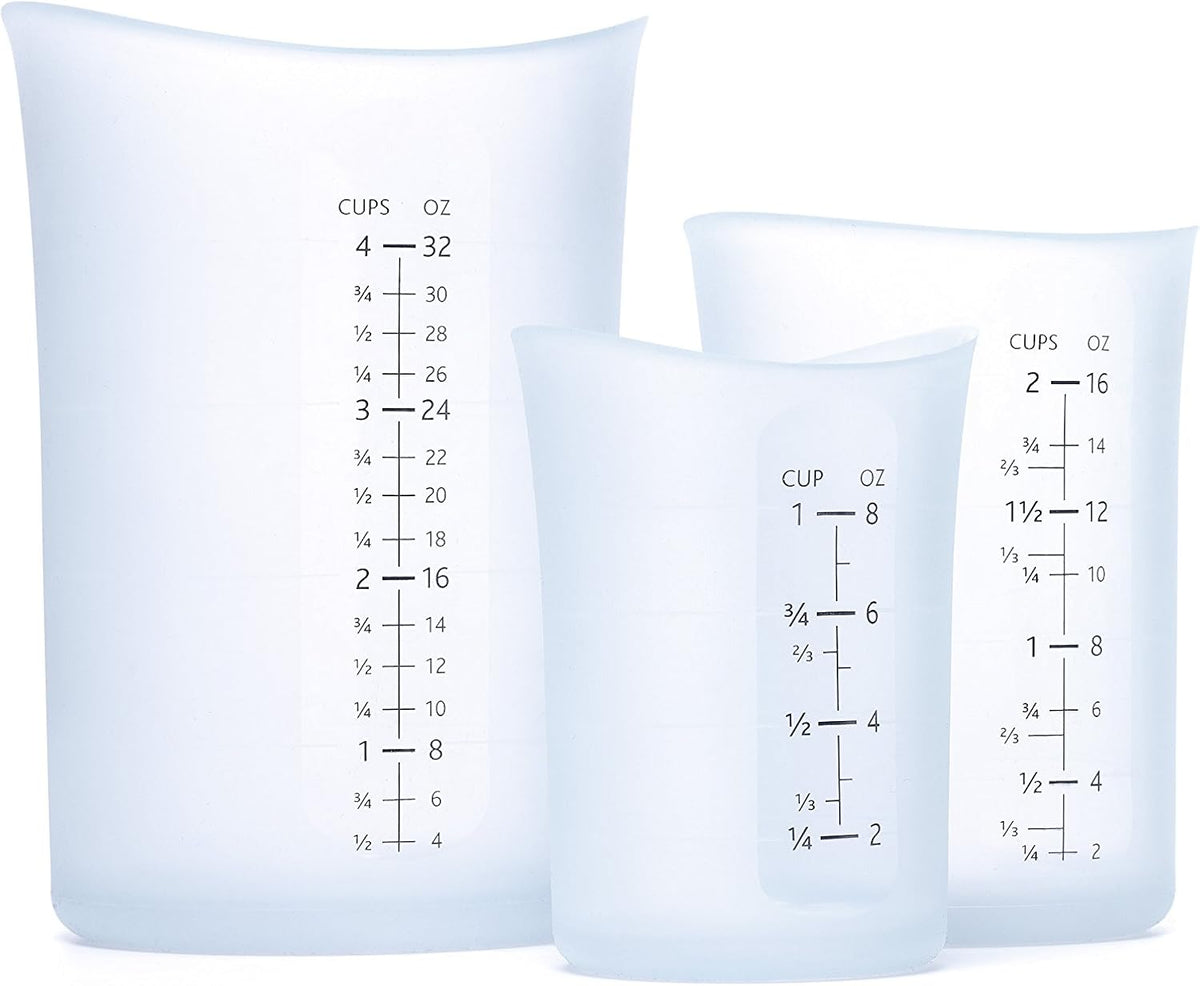 iSi Basics Measuring Cup Silicone Flexible, set of 3, Off-White