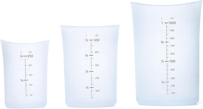 iSi Basics Measuring Cup Silicone Flexible, set of 3, Off-White
