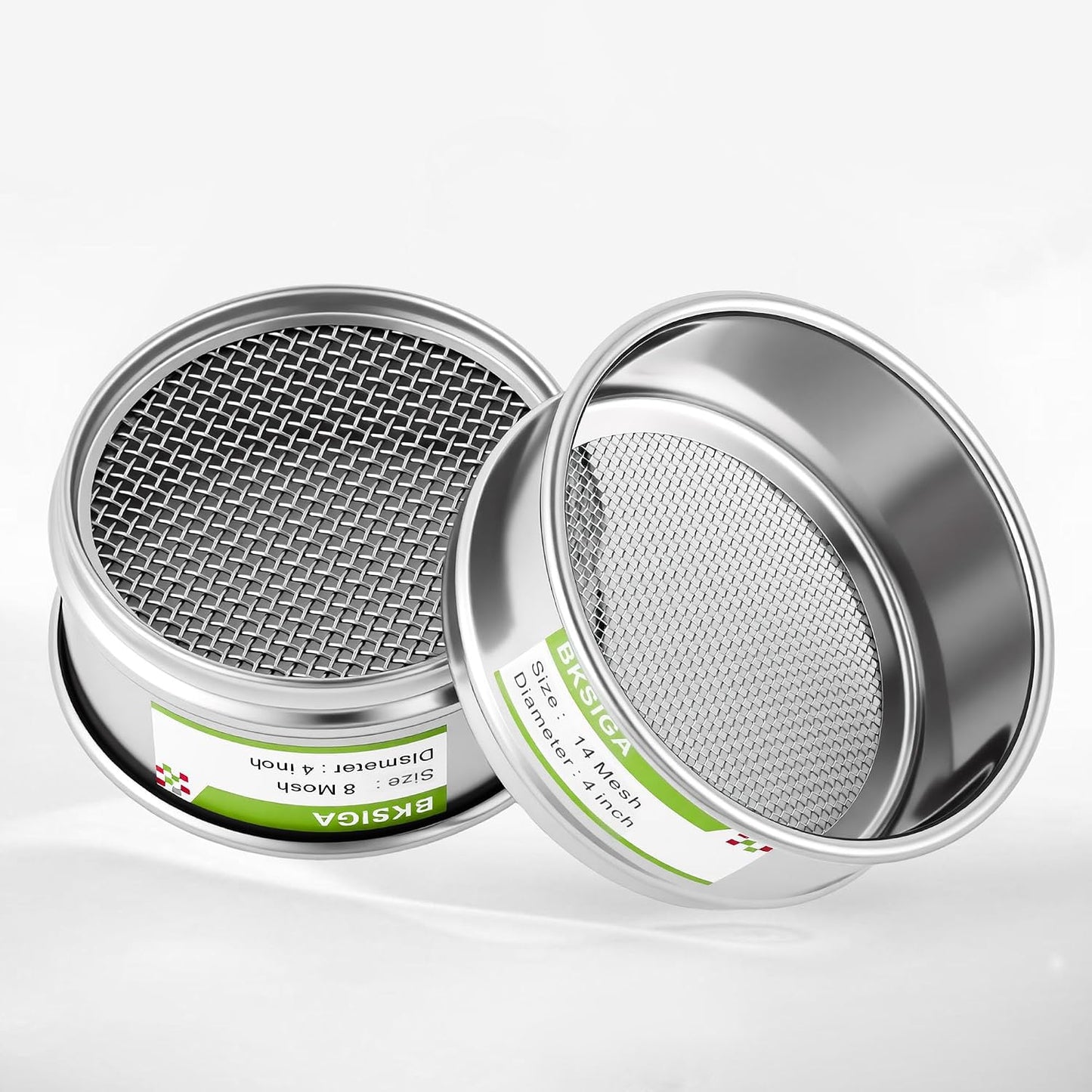 304 Stainless Steel Wire Cloth Lab Sieves, 300 Mesh Test Sieve, 4" Diameter Standard Analysis Sieve for Industrial Laboratory Homes