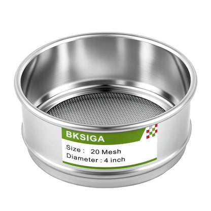 304 Stainless Steel Wire Cloth Lab Sieves, 300 Mesh Test Sieve, 4" Diameter Standard Analysis Sieve for Industrial Laboratory Homes