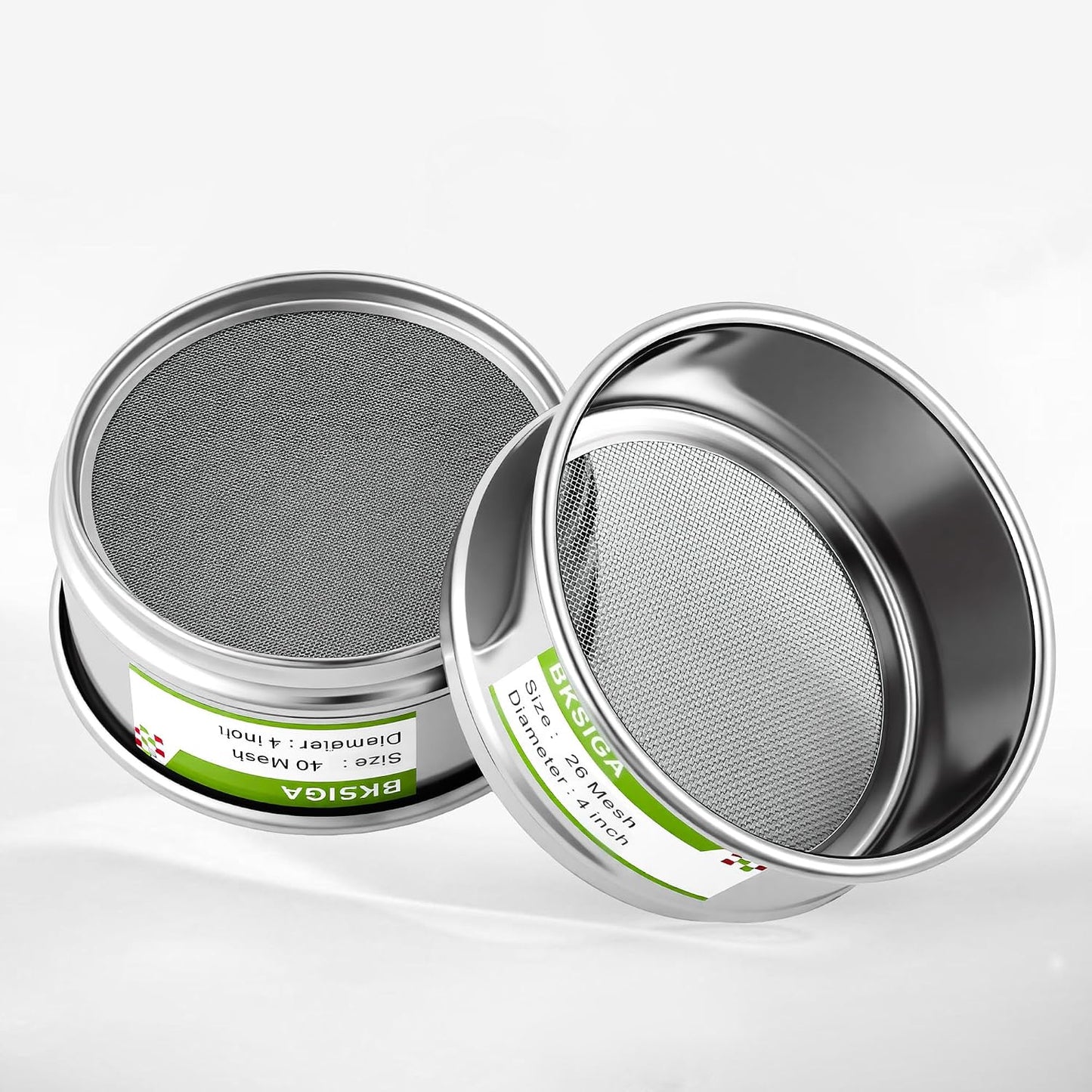 304 Stainless Steel Wire Cloth Lab Sieves, 300 Mesh Test Sieve, 4" Diameter Standard Analysis Sieve for Industrial Laboratory Homes