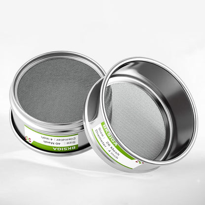 304 Stainless Steel Wire Cloth Lab Sieves, 300 Mesh Test Sieve, 4" Diameter Standard Analysis Sieve for Industrial Laboratory Homes