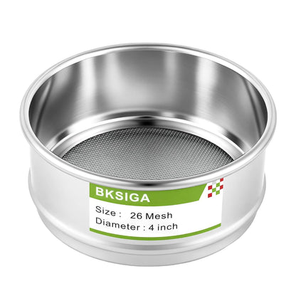 304 Stainless Steel Wire Cloth Lab Sieves, 300 Mesh Test Sieve, 4" Diameter Standard Analysis Sieve for Industrial Laboratory Homes