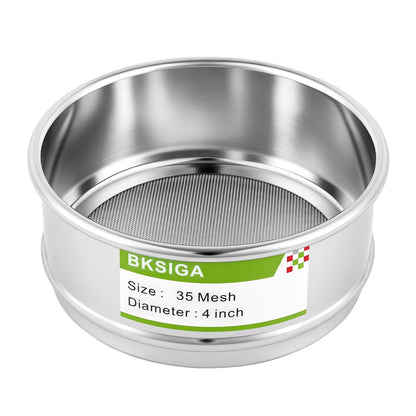 304 Stainless Steel Wire Cloth Lab Sieves, 300 Mesh Test Sieve, 4" Diameter Standard Analysis Sieve for Industrial Laboratory Homes