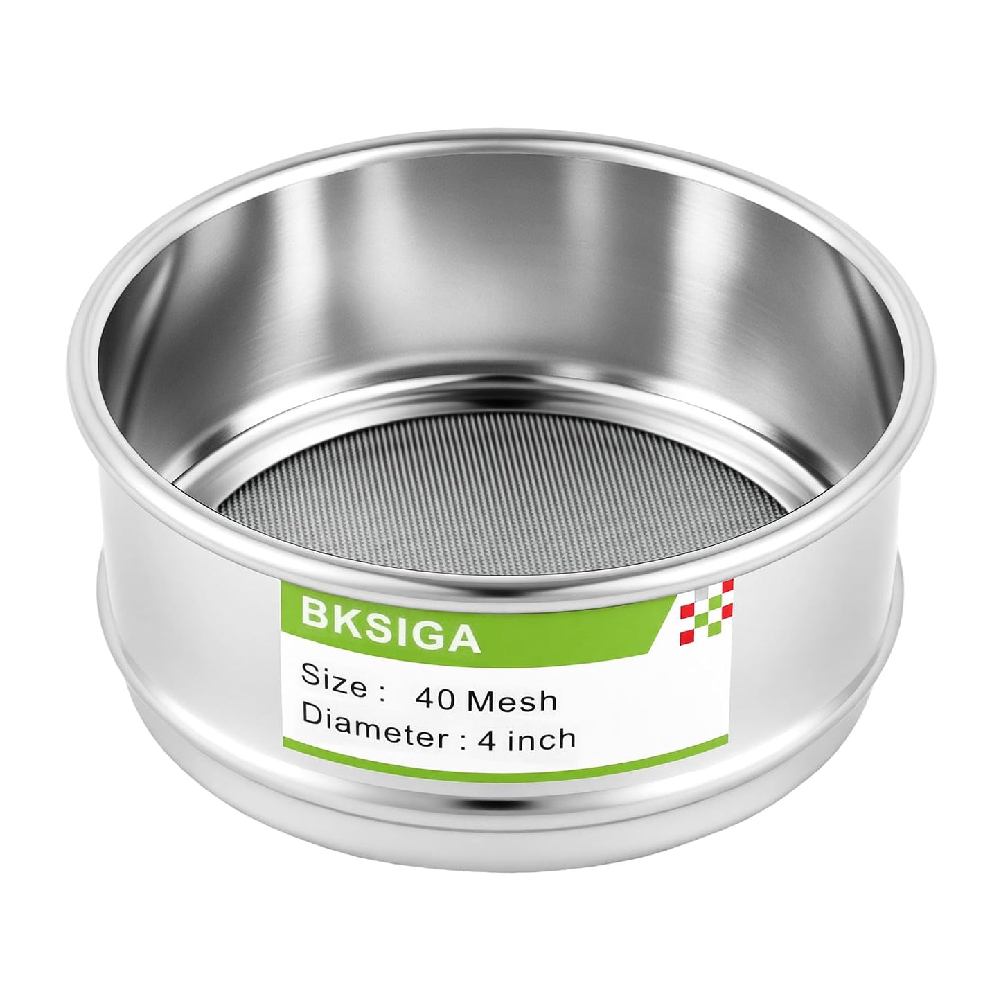 304 Stainless Steel Wire Cloth Lab Sieves, 300 Mesh Test Sieve, 4" Diameter Standard Analysis Sieve for Industrial Laboratory Homes