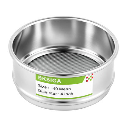 304 Stainless Steel Wire Cloth Lab Sieves, 300 Mesh Test Sieve, 4" Diameter Standard Analysis Sieve for Industrial Laboratory Homes