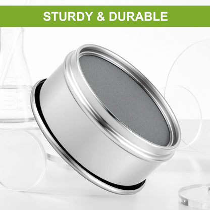 304 Stainless Steel Wire Cloth Lab Sieves, 300 Mesh Test Sieve, 4" Diameter Standard Analysis Sieve for Industrial Laboratory Homes