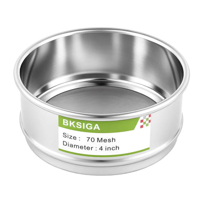 304 Stainless Steel Wire Cloth Lab Sieves, 300 Mesh Test Sieve, 4" Diameter Standard Analysis Sieve for Industrial Laboratory Homes