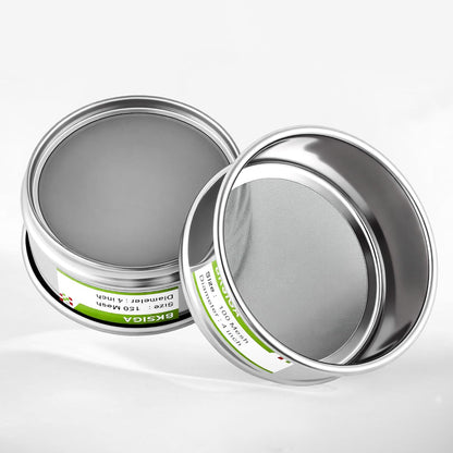 304 Stainless Steel Wire Cloth Lab Sieves, 300 Mesh Test Sieve, 4" Diameter Standard Analysis Sieve for Industrial Laboratory Homes