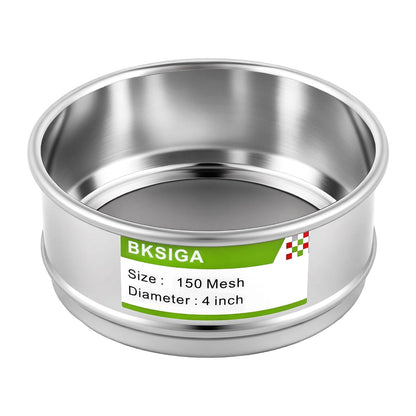 304 Stainless Steel Wire Cloth Lab Sieves, 300 Mesh Test Sieve, 4" Diameter Standard Analysis Sieve for Industrial Laboratory Homes