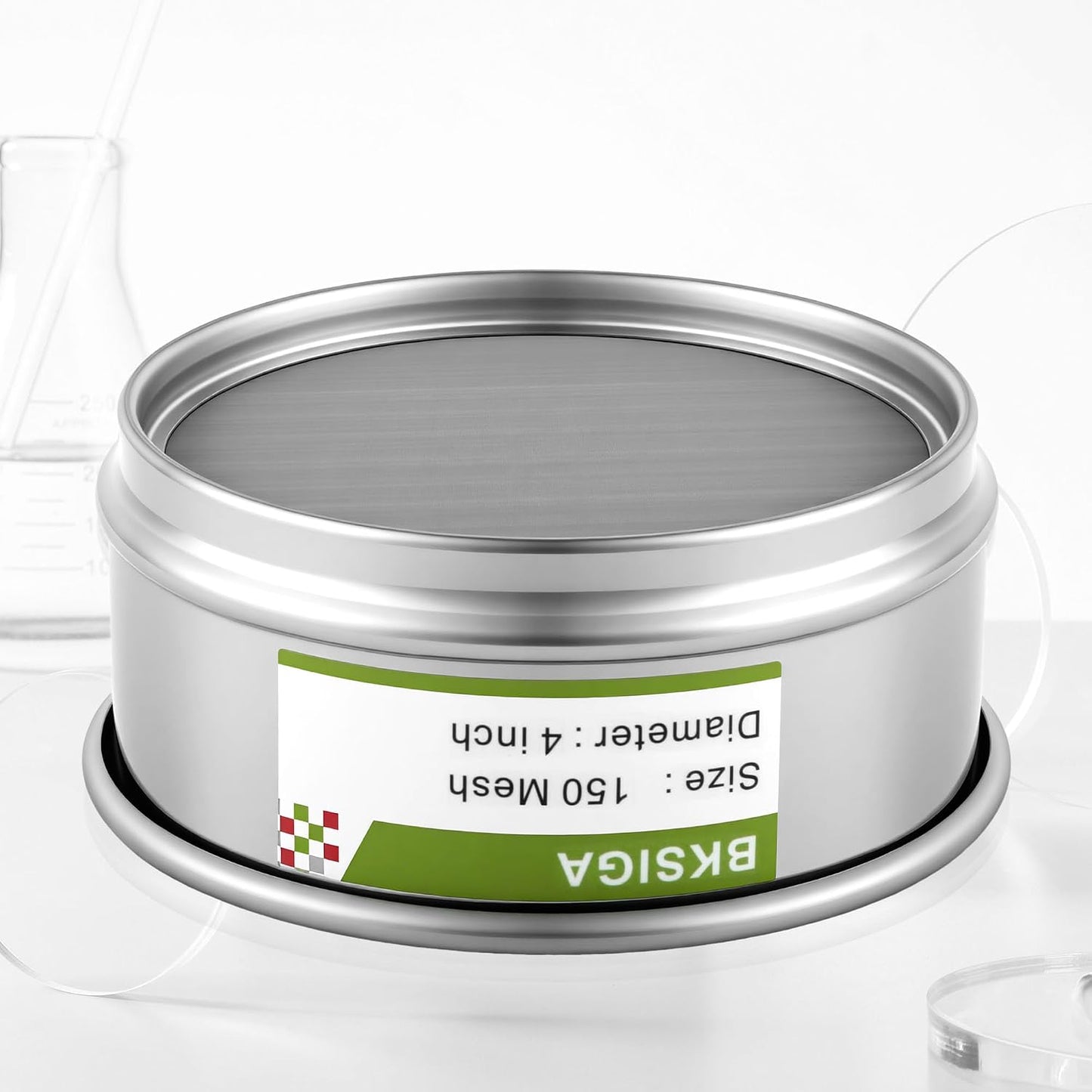 304 Stainless Steel Wire Cloth Lab Sieves, 300 Mesh Test Sieve, 4" Diameter Standard Analysis Sieve for Industrial Laboratory Homes