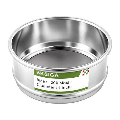 304 Stainless Steel Wire Cloth Lab Sieves, 300 Mesh Test Sieve, 4" Diameter Standard Analysis Sieve for Industrial Laboratory Homes