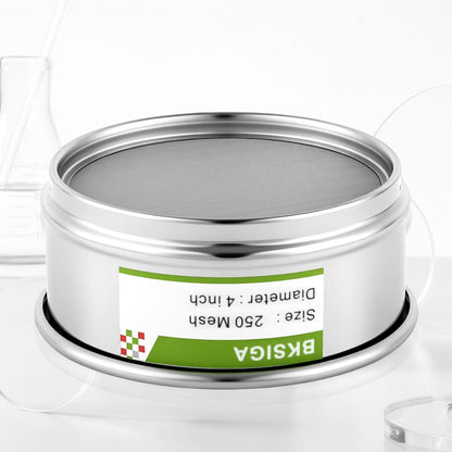 304 Stainless Steel Wire Cloth Lab Sieves, 300 Mesh Test Sieve, 4" Diameter Standard Analysis Sieve for Industrial Laboratory Homes