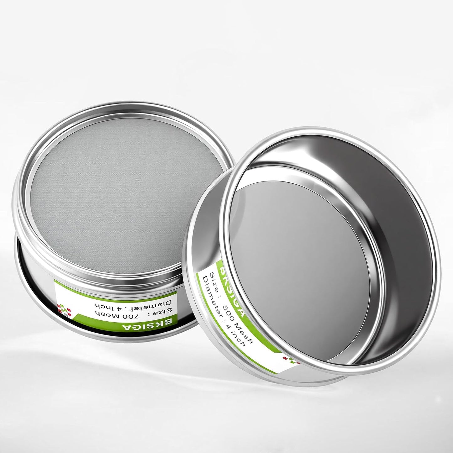 304 Stainless Steel Wire Cloth Lab Sieves, 300 Mesh Test Sieve, 4" Diameter Standard Analysis Sieve for Industrial Laboratory Homes