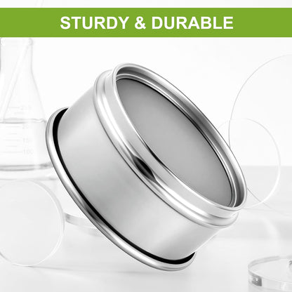 304 Stainless Steel Wire Cloth Lab Sieves, 300 Mesh Test Sieve, 4" Diameter Standard Analysis Sieve for Industrial Laboratory Homes