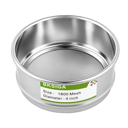 304 Stainless Steel Wire Cloth Lab Sieves, 300 Mesh Test Sieve, 4" Diameter Standard Analysis Sieve for Industrial Laboratory Homes