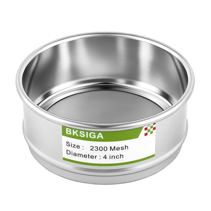304 Stainless Steel Wire Cloth Lab Sieves, 300 Mesh Test Sieve, 4" Diameter Standard Analysis Sieve for Industrial Laboratory Homes