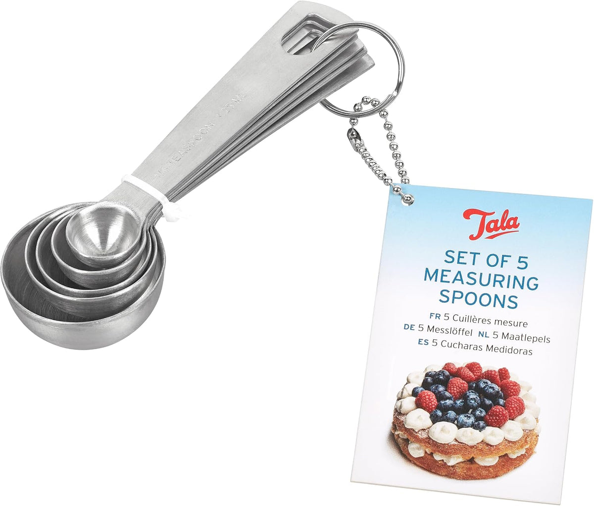Stainless Steel Measuring Spoons, 5 Piece Set for Measuring Dry and Liquids