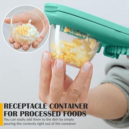 Egg Slicer for Hard Boiled Eggs - 3 Slice Modes Egg Cutter, Heavy Duty, Stainless Steel Dicer - Kitchen Chopper Tool for Strawberry, Mushroom, Grape, Cherry Tomato - White