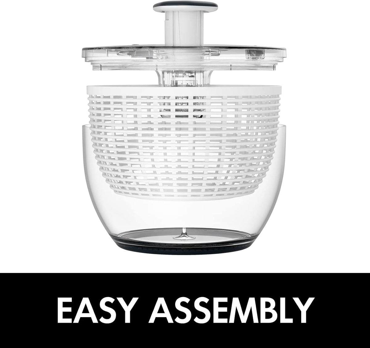 Salad Spinner Large Lettuce Spinner Kitchen Gadgets, Large Salad Spinner Vegetable Washer, High Efficiency for Kitchen Washing & Drying Leafy Vegetables, One-Handed Easy Press 6.3 Qt White