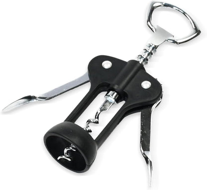 Select Waiters Corkscrew with Foil Cutter and Bottle Opener, 5 inches in Length, Stainless Steel/Black
