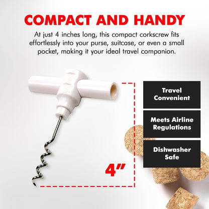 Select Waiters Corkscrew with Foil Cutter and Bottle Opener, 5 inches in Length, Stainless Steel/Black