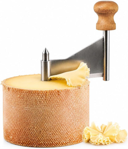 Cheese Curler Wheel: Stainless Steel Cheese Butter Chocolate Shaver to Create Beautiful Rose-Shaped Cuts Revealing Its Rich Flavor for Restaurants, Cafes, Dessert Shops, Home (Slicer Only)