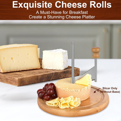 Cheese Curler Wheel: Stainless Steel Cheese Butter Chocolate Shaver to Create Beautiful Rose-Shaped Cuts Revealing Its Rich Flavor for Restaurants, Cafes, Dessert Shops, Home (Slicer Only)