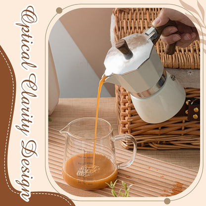 2 Pack 12oz Glass Espresso Measuring Cup for Milk Frothing