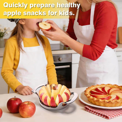 Apple Slicer, 12 Slices Extra Large Apple Cutter, Stainless Steel Ultra-Sharp Apple Slicer and Corer, Pitter, Apple Divider Up to 4 Inches Fruit