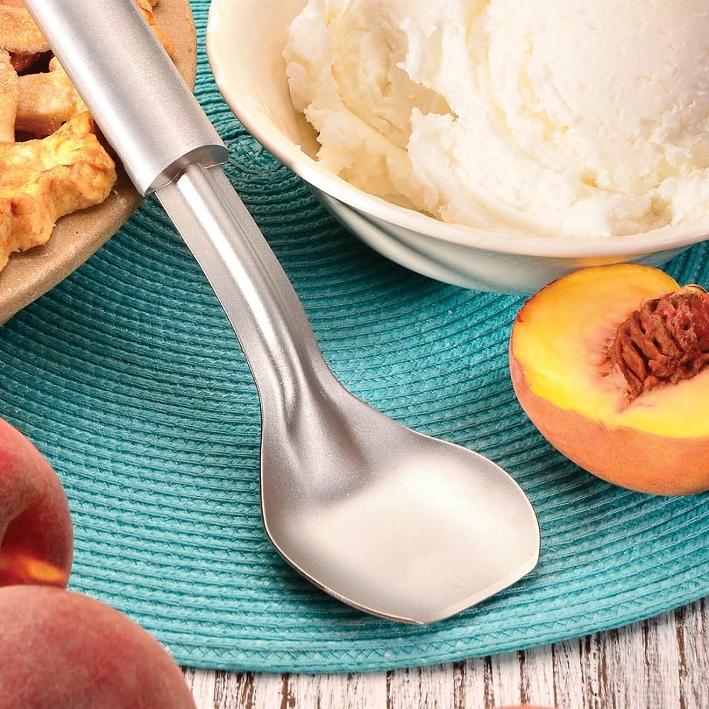 Ice Cream Scoop (R137), Silver Handle | 2.38" x 2.38" Stainless Steel Bowl, Silver Cast Aluminum Handle