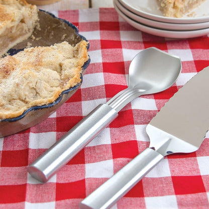 Ice Cream Scoop (R137), Silver Handle | 2.38" x 2.38" Stainless Steel Bowl, Silver Cast Aluminum Handle