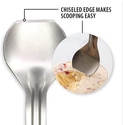 Ice Cream Scoop (R137), Silver Handle | 2.38" x 2.38" Stainless Steel Bowl, Silver Cast Aluminum Handle