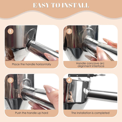 20oz Stainless Steel Pancake Batter Dispenser, 600ml Stand | Piston Funnel Dispenser with Stand for Pancakes, Waffles, Cupcakes, Takoyaki, Chocolate, Baking & Commercial Use