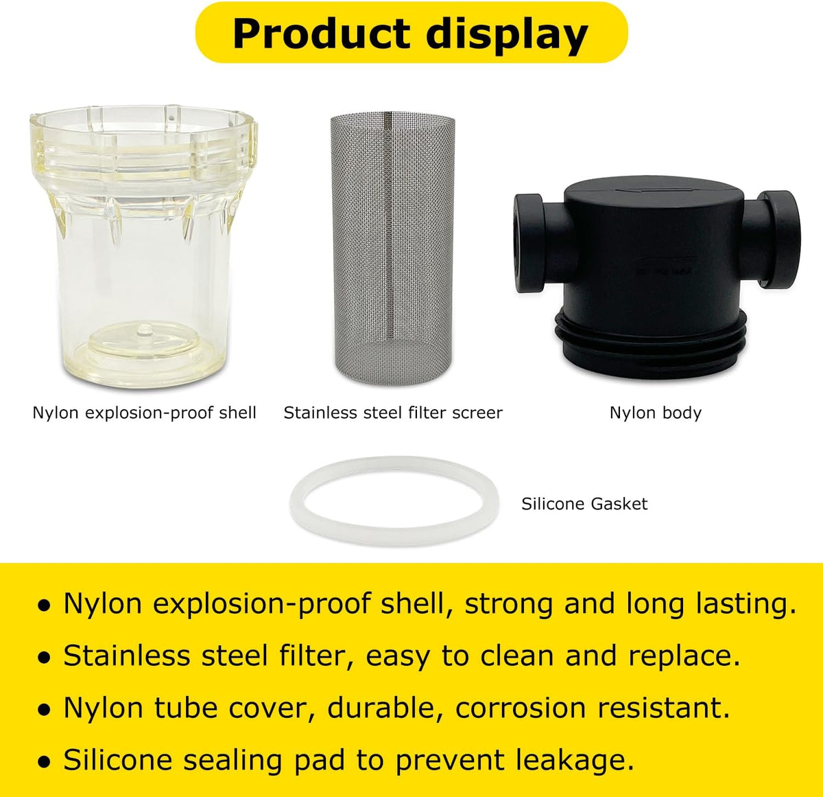 3/4" Female NPT in-Line Strainer with 100 mesh Stainless Steel Filter Screen (3/4“ 100 Mesh)