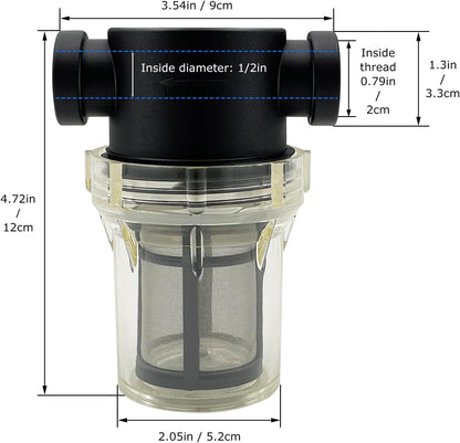 3/4" Female NPT in-Line Strainer with 100 mesh Stainless Steel Filter Screen (3/4“ 100 Mesh)