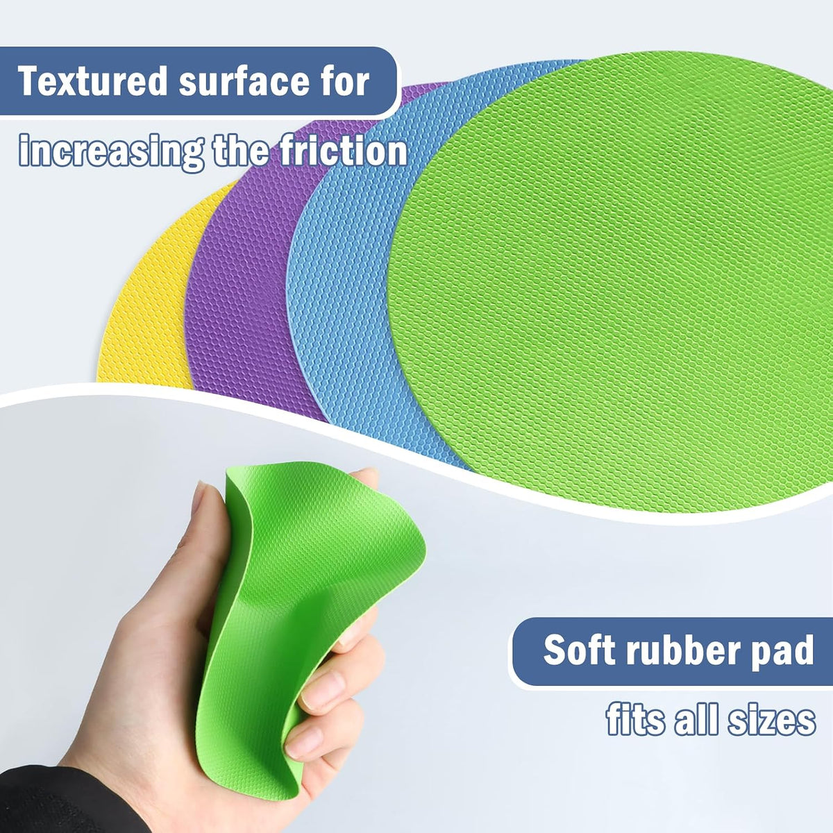 Rubber Jar Opener Pads Set of 4, Non-Slip Gripper Pads for Jars