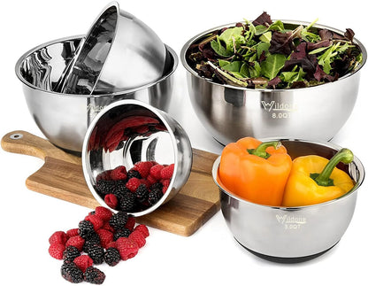 Mixing Bowls with Lids Set, Stainless Steel Mixing Bowls Set of 5