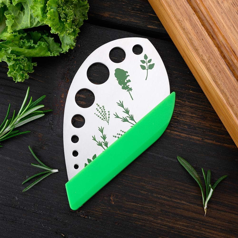 Herb Stripper, 9‑Hole Stainless Steel Kitchen Herbs Leaf Stripping Tool