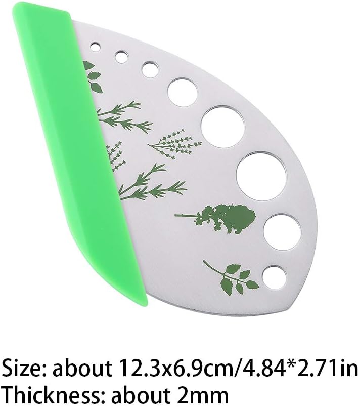 Herb Stripper, 9‑Hole Stainless Steel Kitchen Herbs Leaf Stripping Tool