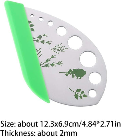 Herb Stripper, 9‑Hole Stainless Steel Kitchen Herbs Leaf Stripping Tool