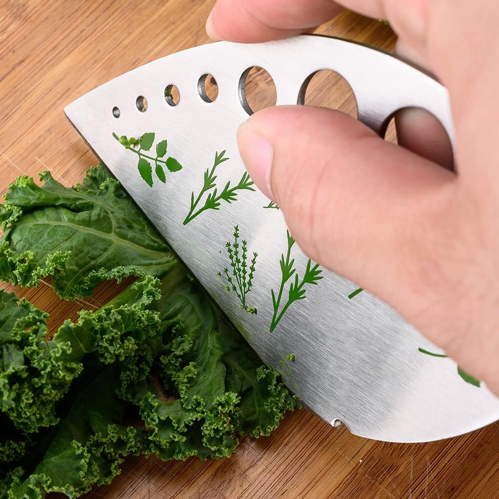 Herb Stripper, 9‑Hole Stainless Steel Kitchen Herbs Leaf Stripping Tool