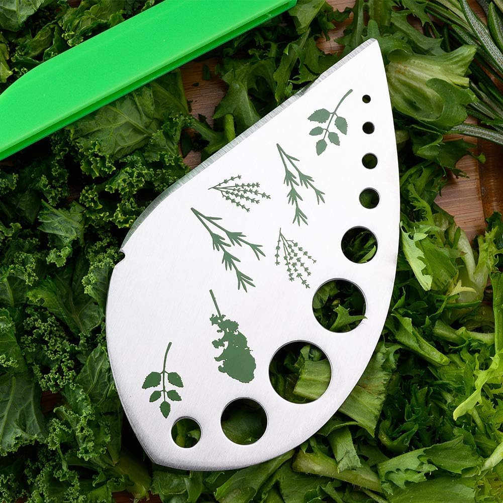 Herb Stripper, 9‑Hole Stainless Steel Kitchen Herbs Leaf Stripping Tool