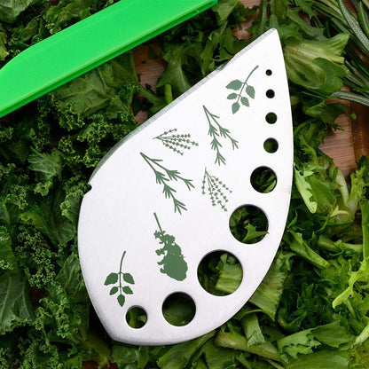 Herb Stripper, 9‑Hole Stainless Steel Kitchen Herbs Leaf Stripping Tool