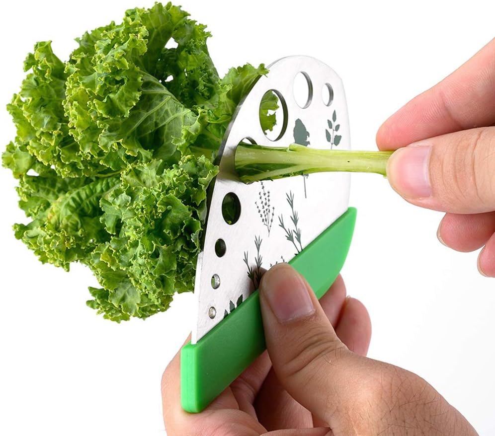Herb Stripper, 9‑Hole Stainless Steel Kitchen Herbs Leaf Stripping Tool