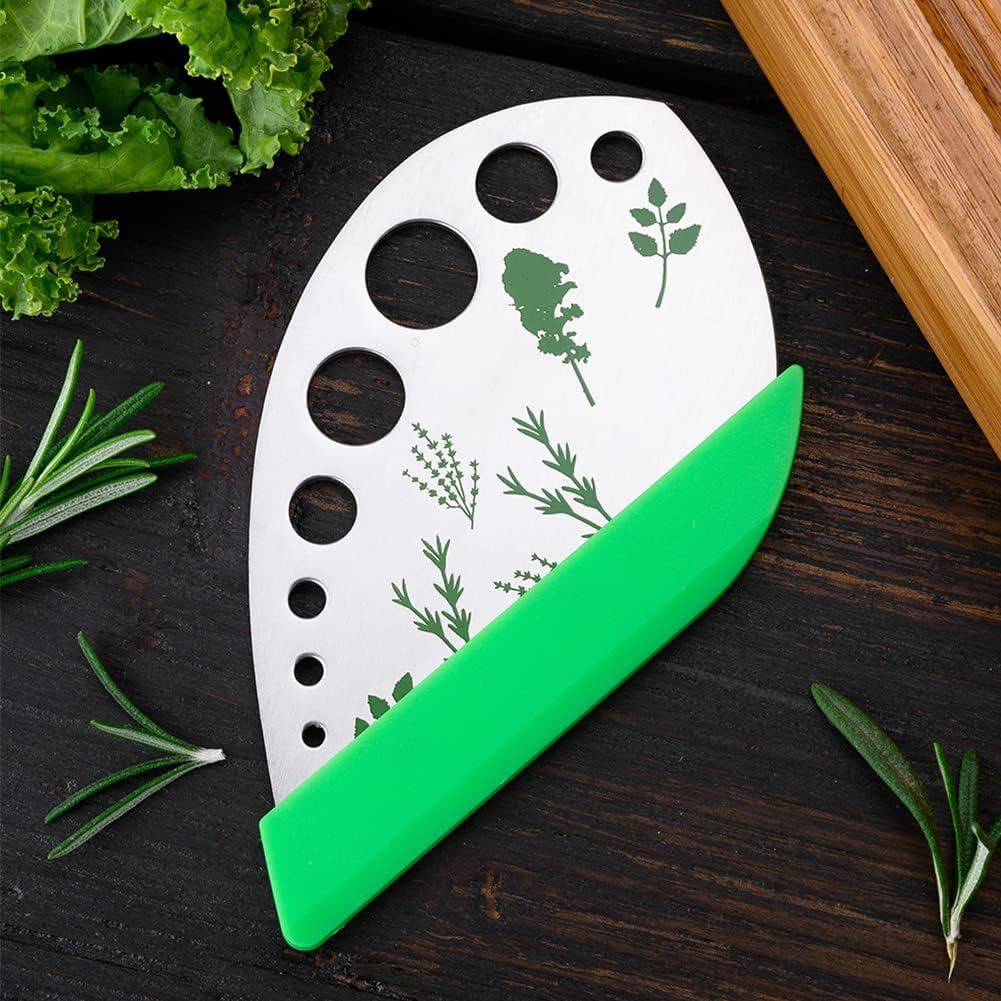 Herb Stripper, 9‑Hole Stainless Steel Kitchen Herbs Leaf Stripping Tool