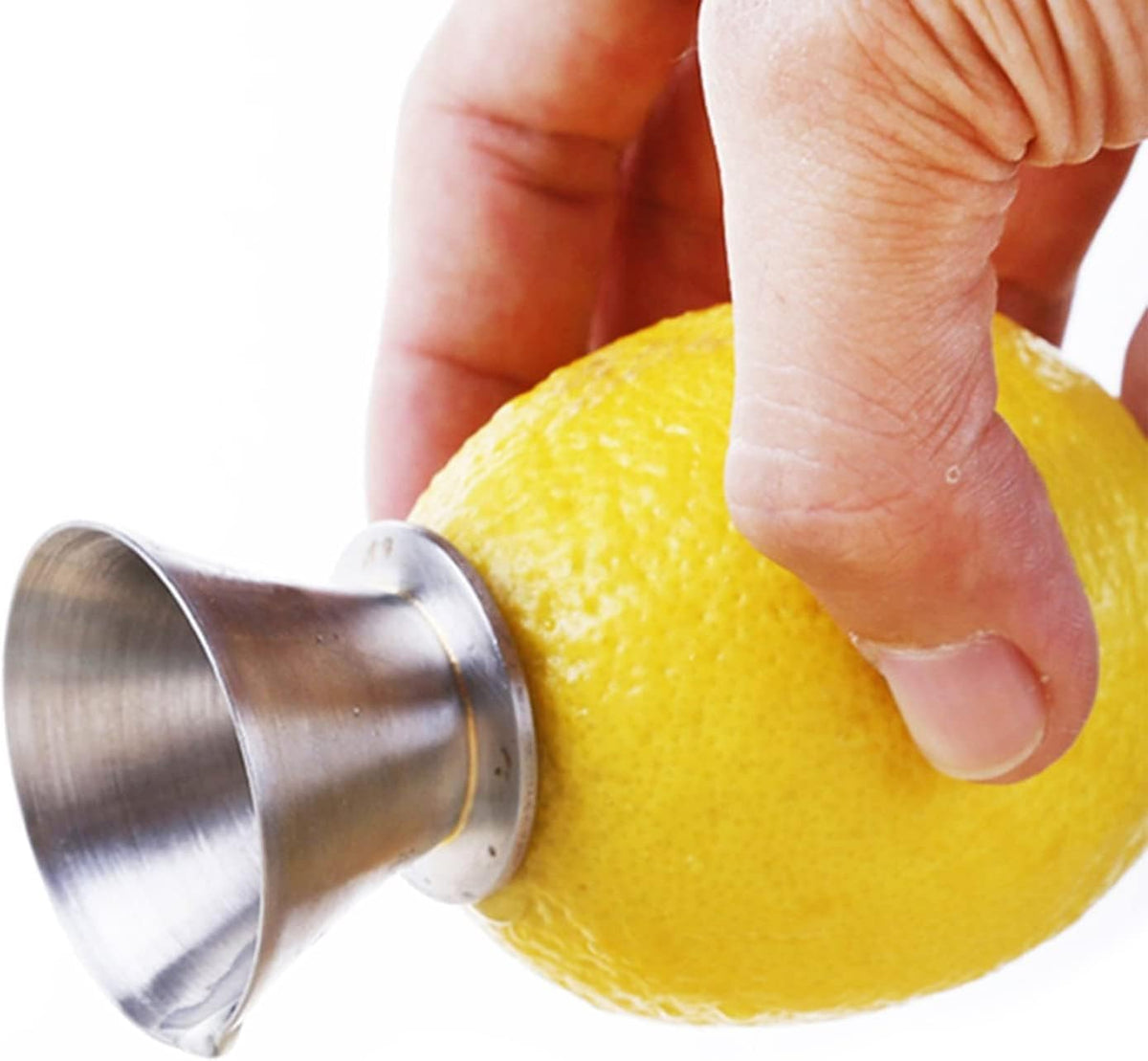 Stainless Steel Manual Lemon Juicer, Reamer 18/8 Stainless Steel, Hand Citrus Juicer and Lemon Pourer