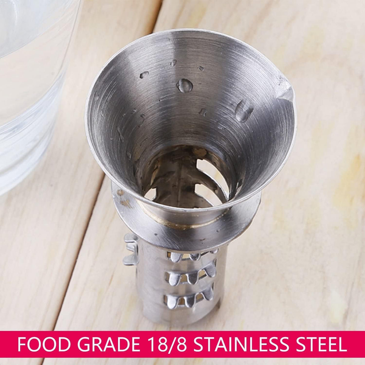 Stainless Steel Manual Lemon Juicer, Reamer 18/8 Stainless Steel, Hand Citrus Juicer and Lemon Pourer