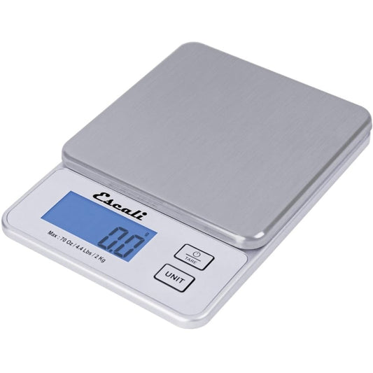 Vera PR2000S Compact High Precision Kitchen/Baking/Herb Scale, Measures Liquid and Dry Ingredients, LCD Digital Display, 4.4lb Capacy, Silver